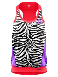 Dámské tílko Crazy Idea Top Break Black/Zebra