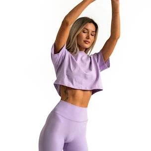 Dámské tílko GymBeam  Limitless Cropped T-shirt Lavender S