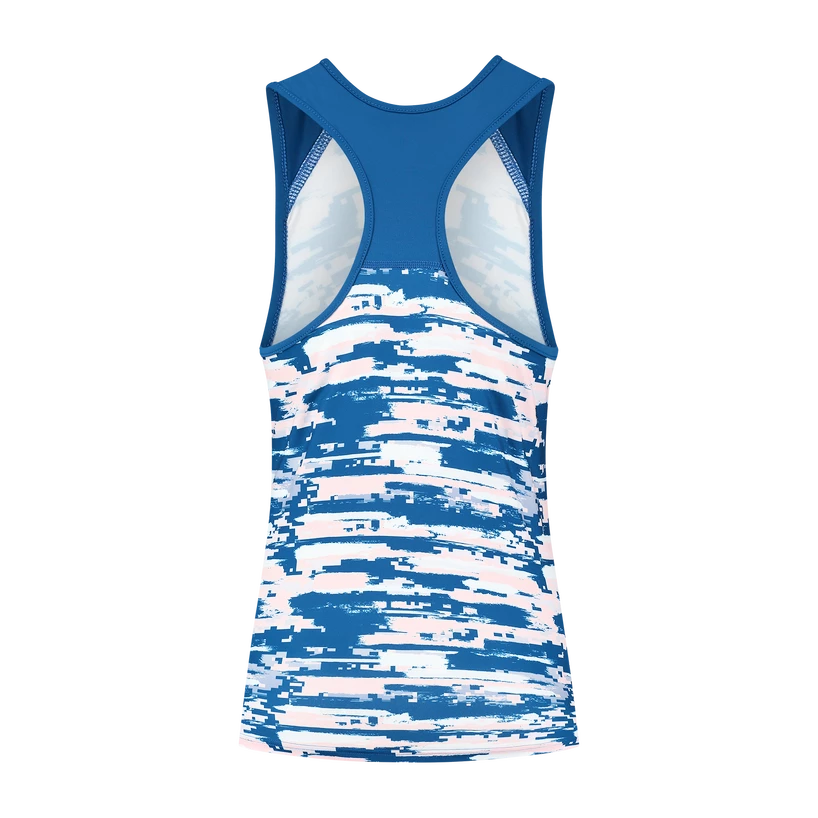 Dámské tílko K-Swiss  Hypercourt Stripe Tank Print/Classic Blue M