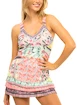 Dámské tílko Lucky in Love  Patch Me Tank w/Bra Melon M