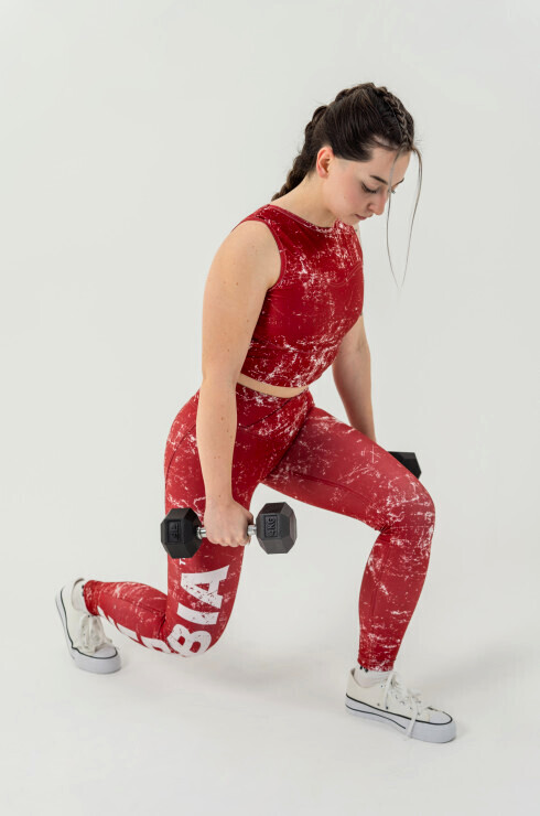 Dámské tílko Nebbia Barbell Therapy Rough Girl 617 red M - thumb (2)