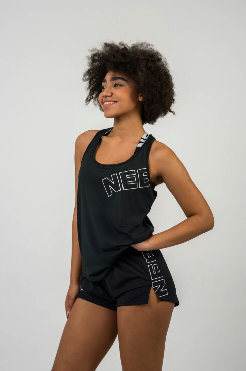 Dámské tílko Nebbia  FIT Activewear Tank Top “Racer back” black XS - thumb (1)