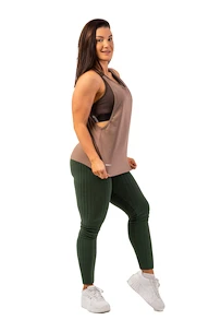 Dámské tílko Nebbia  Sleeveless Loose Cross Back Tank Top "Feeling Good" 419 Brown