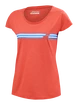 Dámské tričko Babolat  Exercise Stripes Tee Poppy Red