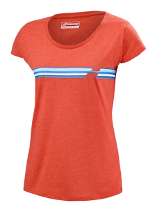 Dámské tričko Babolat  Exercise Stripes Tee Poppy Red