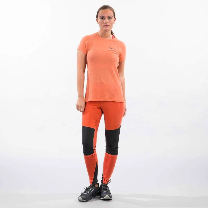 Dámské tričko Bergans  Floyen Wool Tee Orange