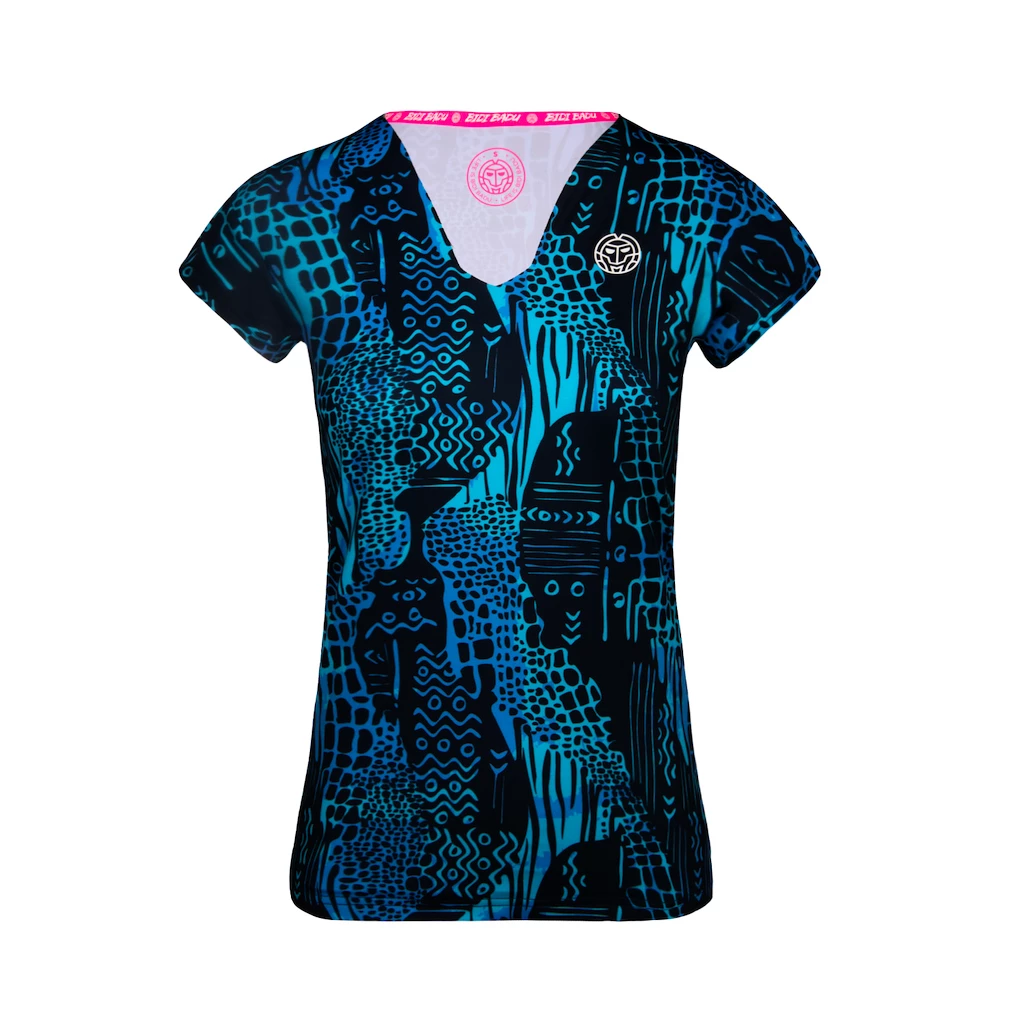 Dámské tričko BIDI BADU  Bella 2.0 Tech V-Neck Tee Blue S