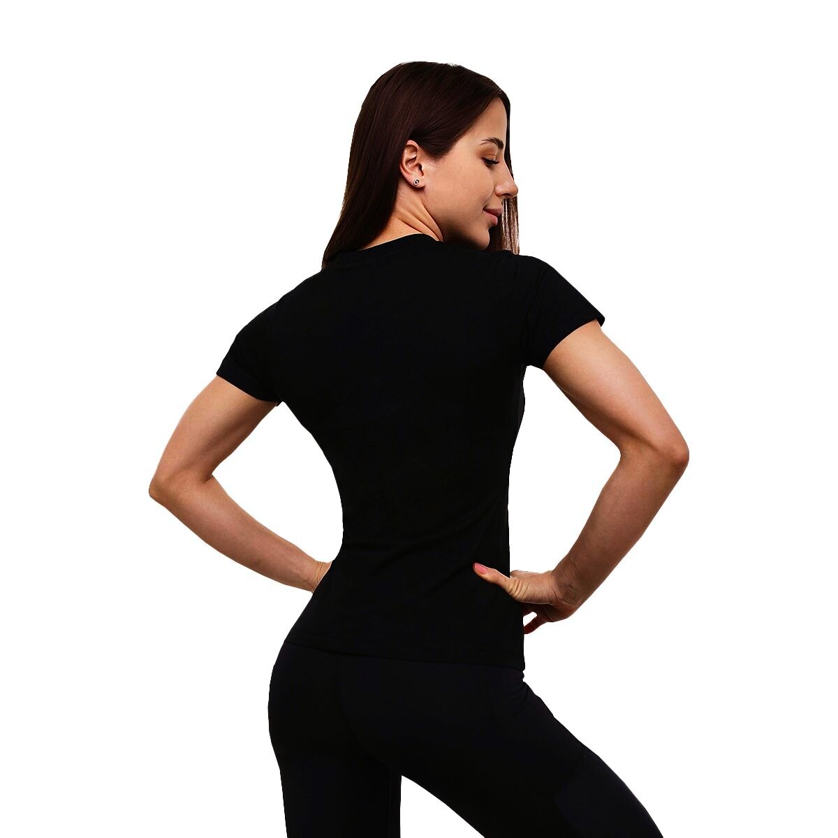 Dámské tričko GymBeam  FIT Black XS - thumb (1)