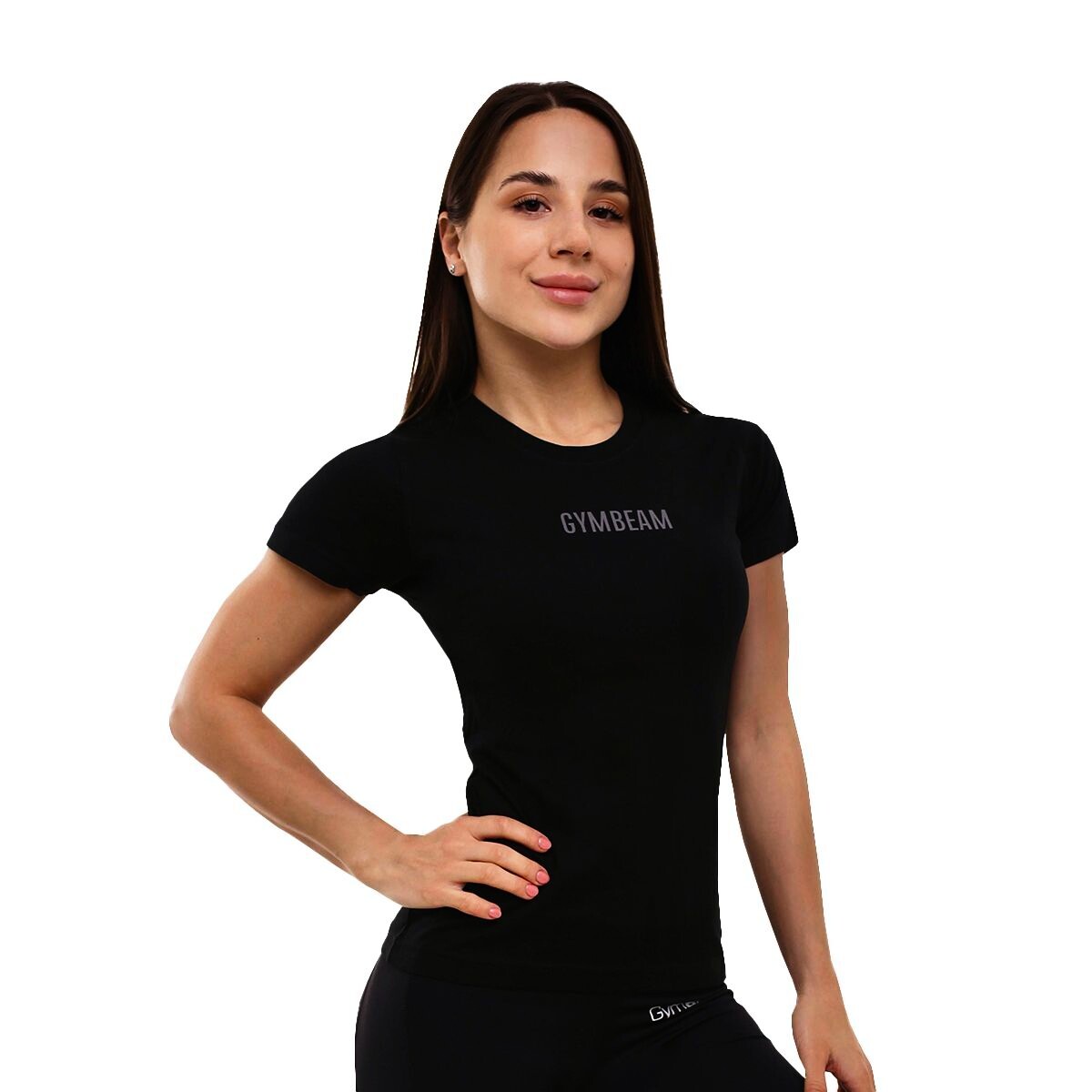 Dámské tričko GymBeam  FIT Black L - thumb (0)