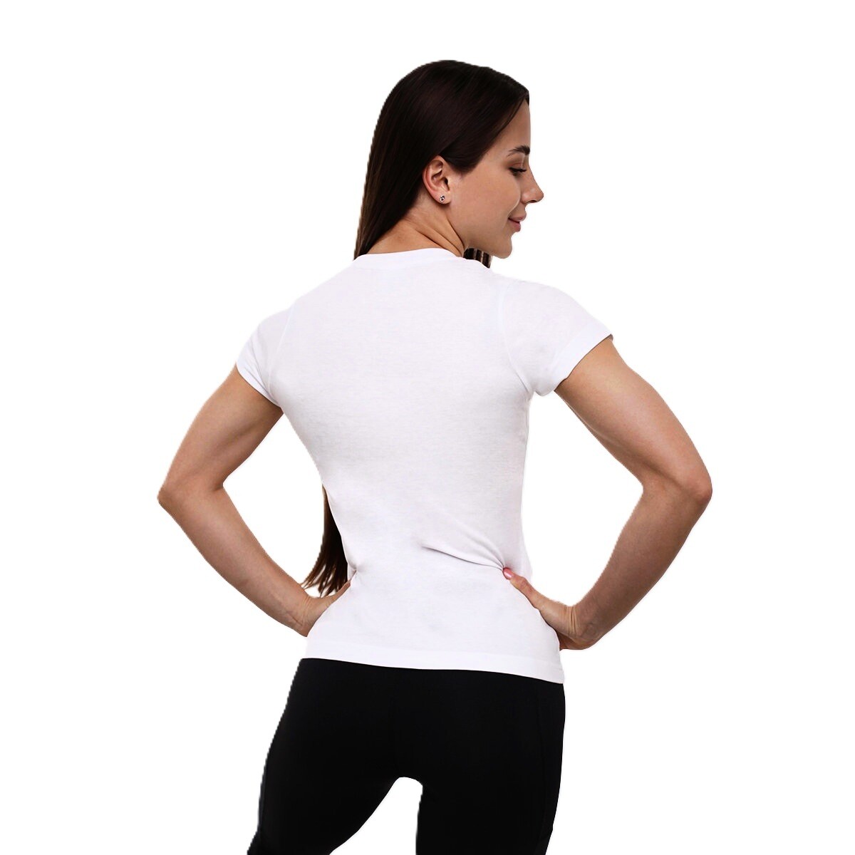 Dámské tričko GymBeam  FIT White L - thumb (3)
