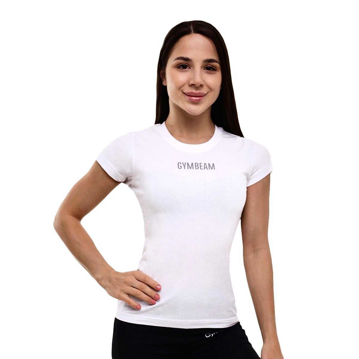 Dámské tričko GymBeam  FIT White L - thumb (0)