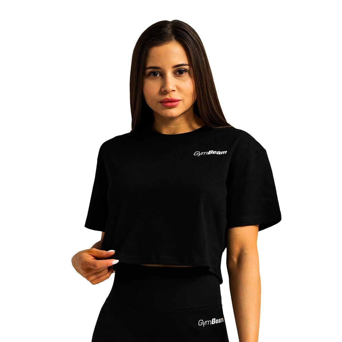 Dámské tričko GymBeam  Limitless Cropped T-shirt Black XS - thumb (3)