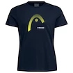 Dámské tričko Head  Club Lara T-Shirt Women Dark Blue/Yellow S