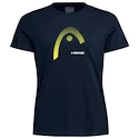 Dámské tričko Head  Club Lara T-Shirt Women Dark Blue/Yellow S