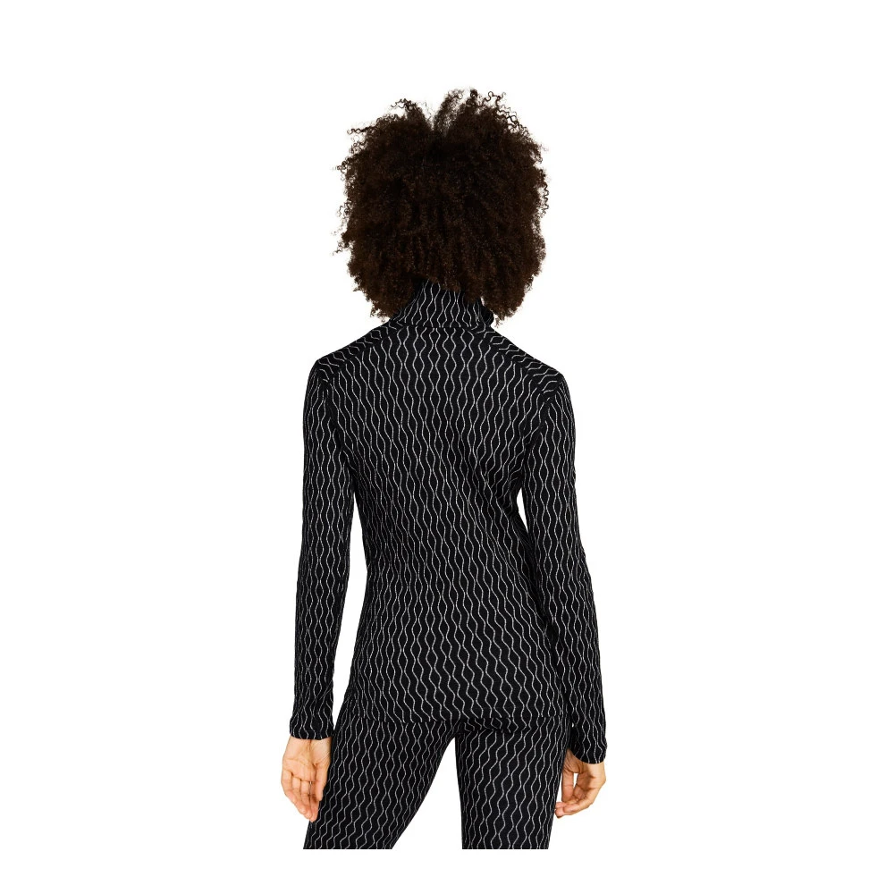 Dámské tričko Icebreaker Merino 260 Vertex LS HZ On-Piste Black/Snow/J