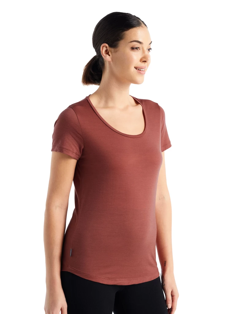 Dámské tričko Icebreaker  Sphere II SS Scoop Tee Grape