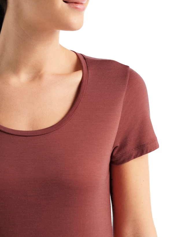 Dámské tričko Icebreaker  Sphere II SS Scoop Tee Grape XL