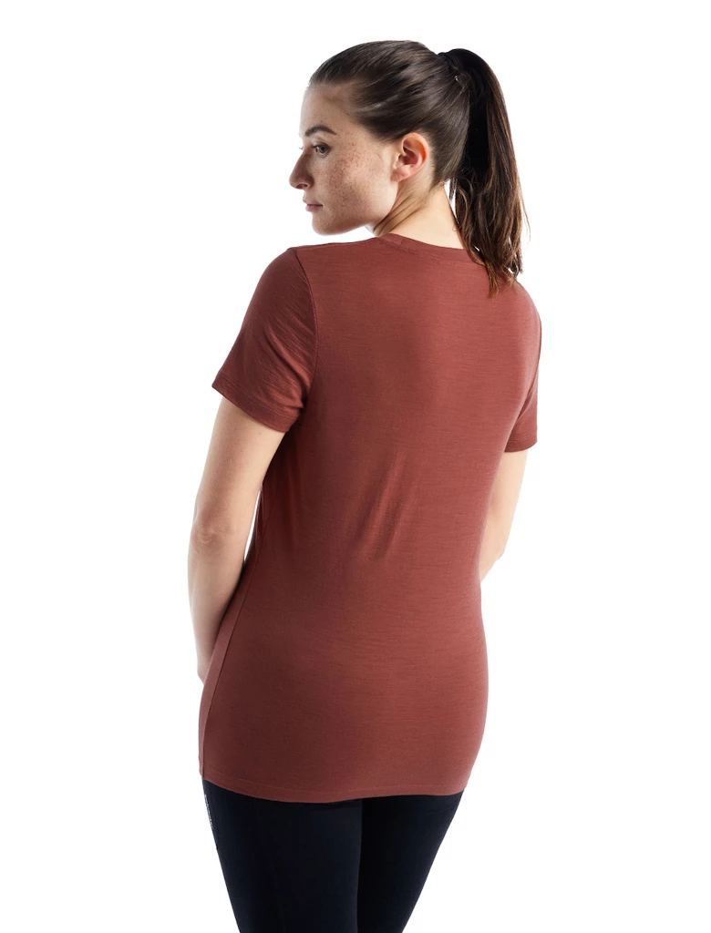 Dámské tričko Icebreaker  Tech Lite II SS Scoop Tee Shapes Grape