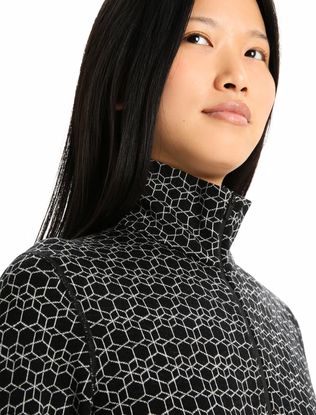 Dámské tričko Icebreaker  W 250 Vertex LS Half Zip Black M