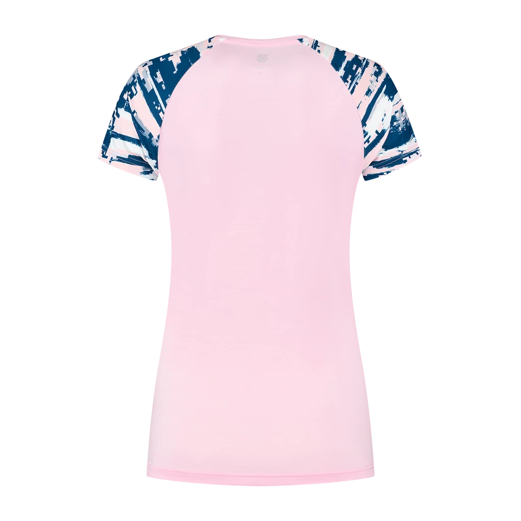 Dámské tričko K-Swiss  Hypercourt Round neck Top Melange Cherry