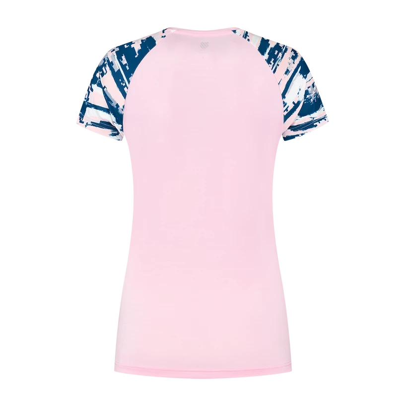 Dámské tričko K-Swiss  Hypercourt Round neck Top Melange Cherry M
