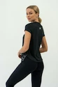 Dámské tričko Nebbia  FIT Activewear T-Shirt “Airy” with Reflective Logo 438 black
