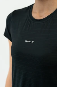 Dámské tričko Nebbia  FIT Activewear T-Shirt “Airy” with Reflective Logo 438 black