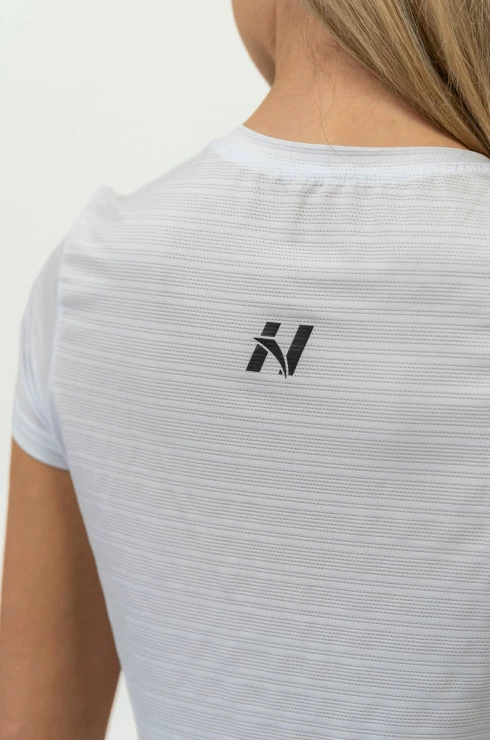 Dámské tričko Nebbia  FIT Activewear T-Shirt “Airy” with Reflective Logo 438 white