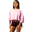 Dámské tričko Nebbia STRONG BEAUTY Oversized Cropped Tee JUST FLOW 431 pink M/L