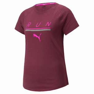 Dámské tričko Puma  Run 5K Logo Tee Grape Wine L