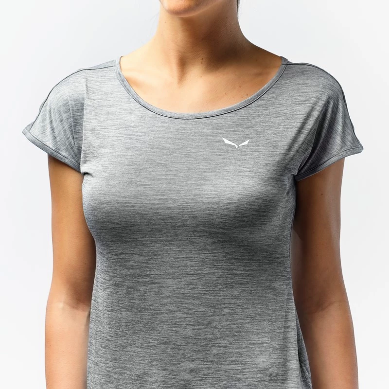 Dámské tričko Salewa  Puez Melange Dry S/S Tee Quiet Shade Melange