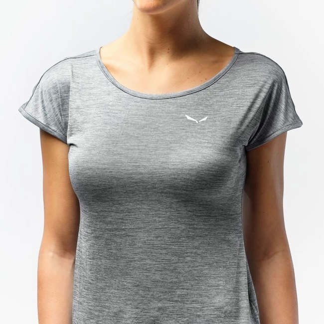 Dámské tričko Salewa  Puez Melange Dry S/S Tee Quiet Shade Melange