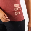 Dámské tričko Salomon  Cross Run Graphic Tee Cabernet