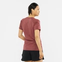 Dámské tričko Salomon  Cross Run Graphic Tee Cabernet