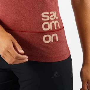 Dámské tričko Salomon  Cross Run Graphic Tee Cabernet