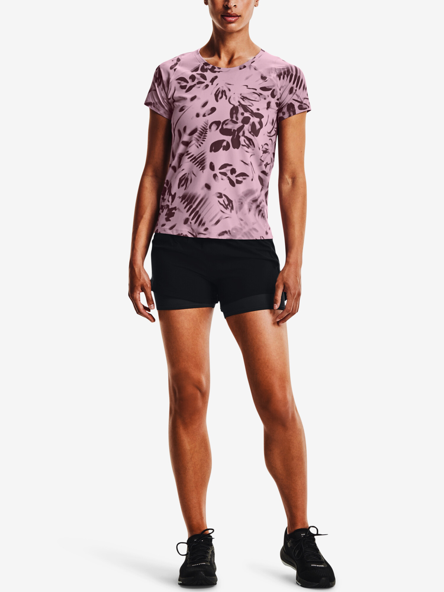 Under Armour Fialové dámské tričko Iso Chill 200 Print SS - thumb (1)