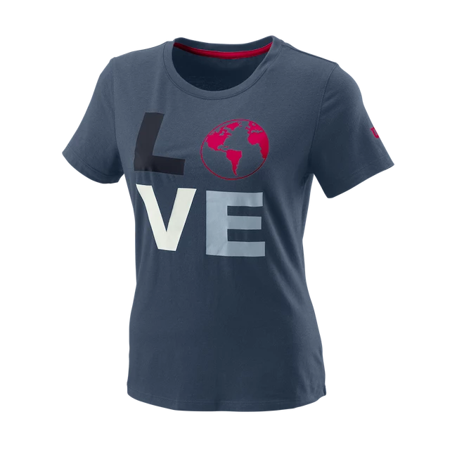 Dámské tričko Wilson  Love Earth Tech Tee W China Blue M