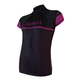 Dámský cyklistický dres Sensor Cyklo Dots Black