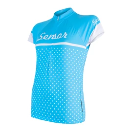 Dámský cyklistický dres Sensor Cyklo Dots Blue