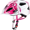 Dětská cyklistická helma Uvex Quatro Junior růžovo-stříbrná