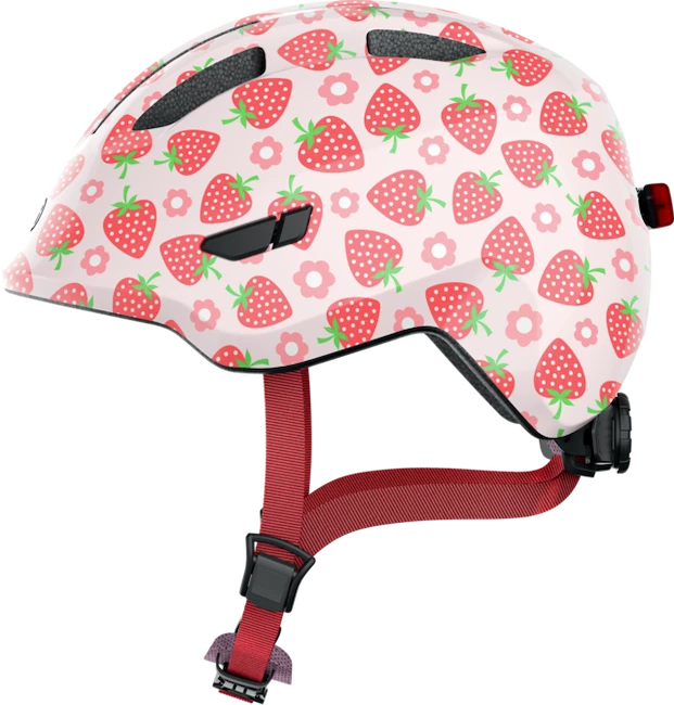 Dětská helma Abus Smiley 3.0 LED Rose strawberry