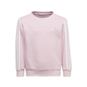 Dětská mikina adidas  Essentials 3-Stripes Crew Neck Clear Pink 128 cm