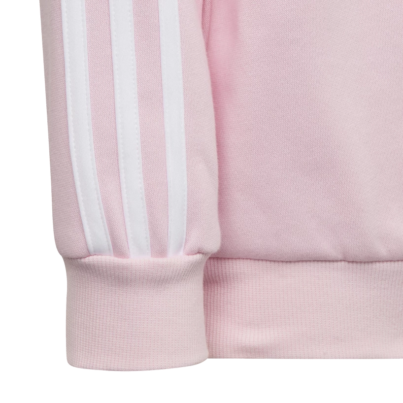 Dětská mikina adidas  Essentials 3-Stripes Crew Neck Clear Pink 128 cm
