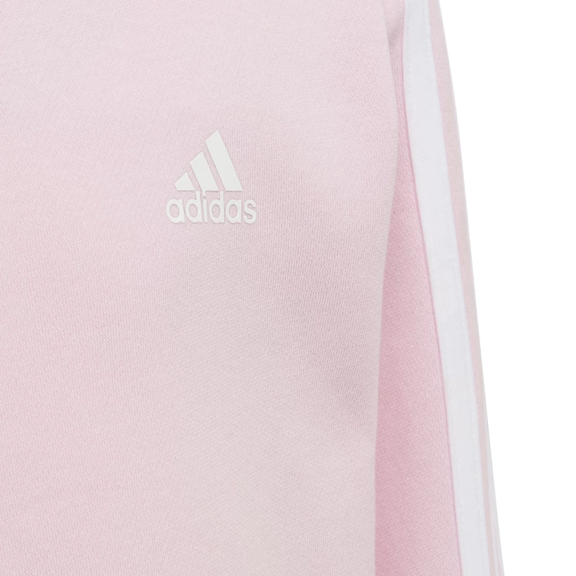 Dětská mikina adidas  Essentials 3-Stripes Crew Neck Clear Pink 128 cm