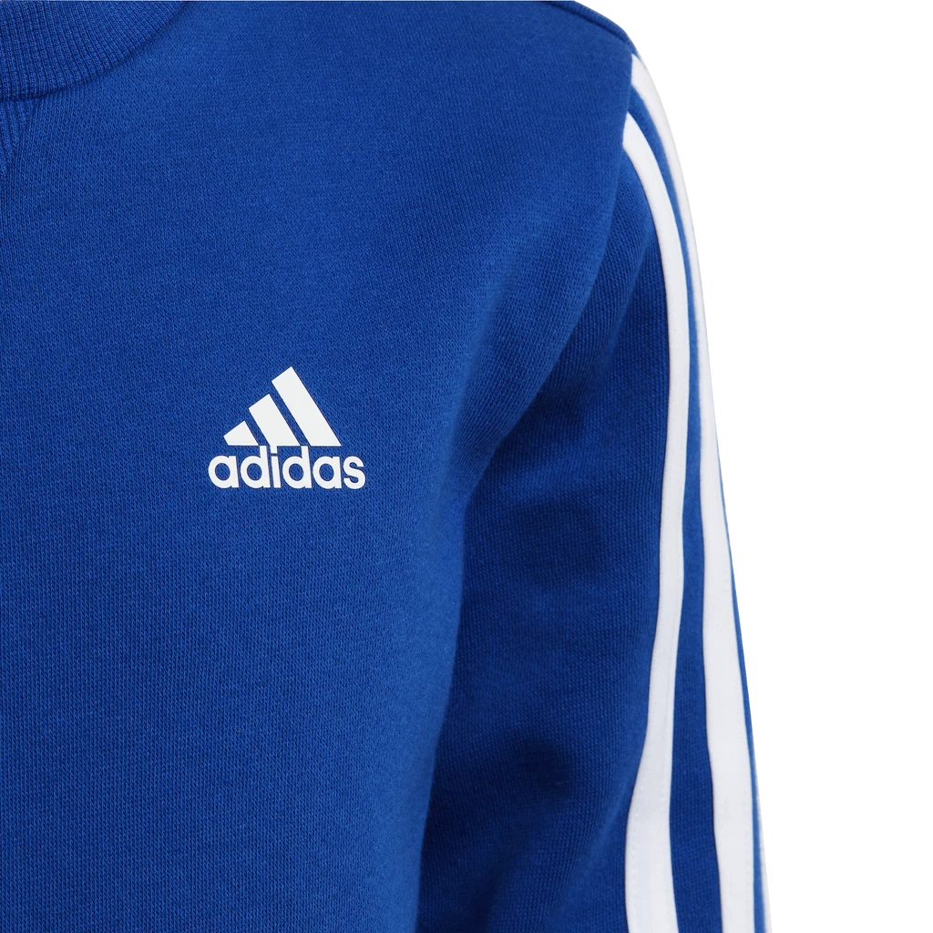 Dětská mikina adidas  Essentials 3-Stripes Crew Neck Royal Blue