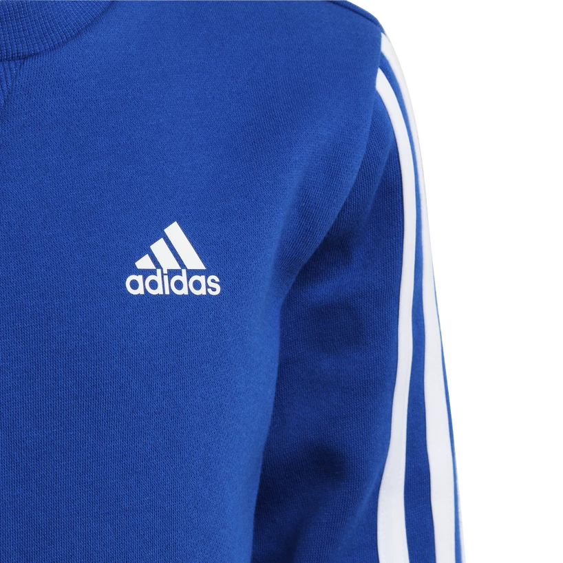 Dětská mikina adidas  Essentials 3-Stripes Crew Neck Royal Blue 104 cm