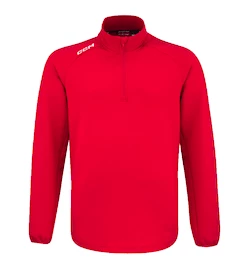 Dětská mikina CCM LOCKER ROOM FLEECE 1/4 ZIP red