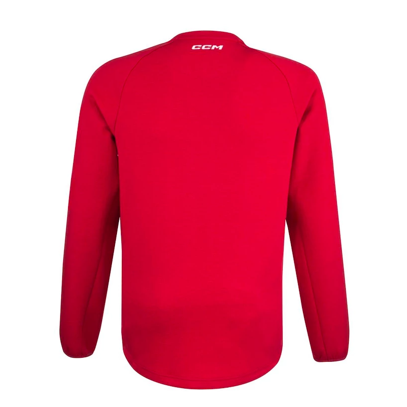 Dětská mikina CCM  LOCKER ROOM FLEECE CREW Red XL