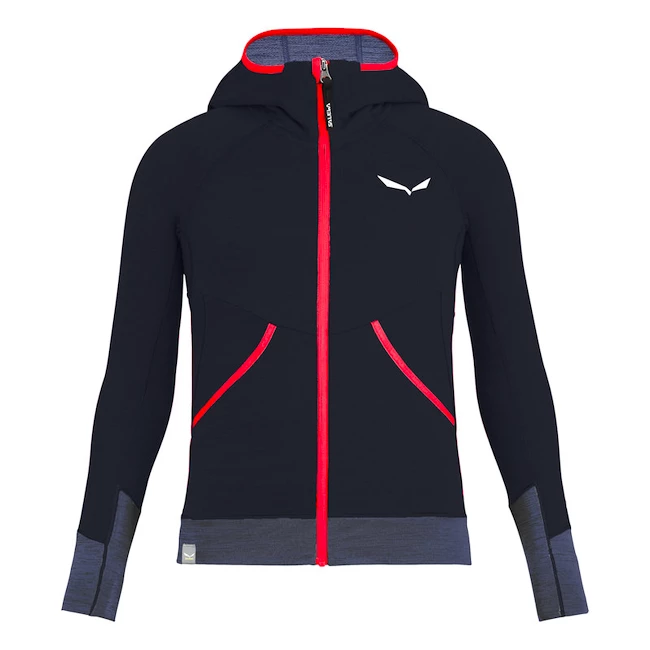 Dětská mikina Salewa  Puez Hybrid PL G FZ HDY Navy Blazer Melange 116 cm