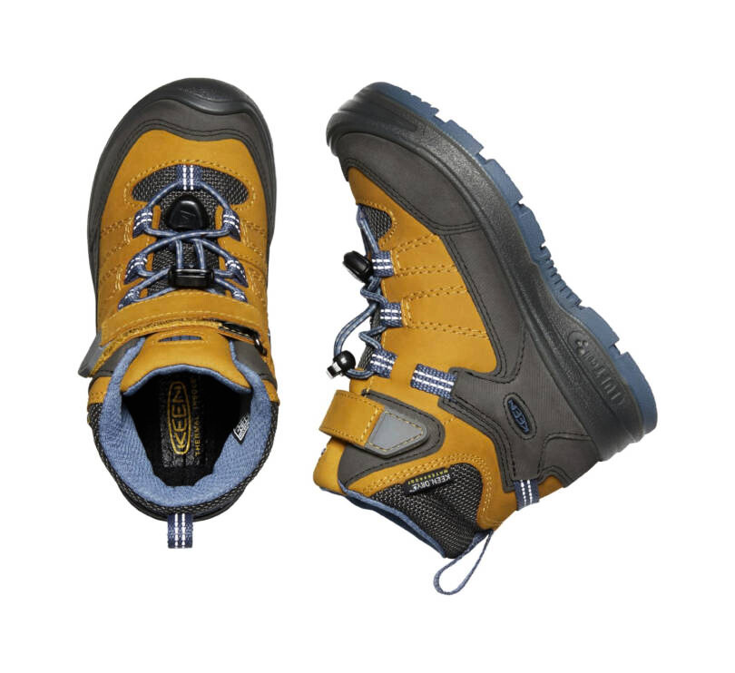 Dětská outdoorová obuv Keen Redwood Mid Wp Harvest Gold/Vintage Indigo  US 10 (Kid) - thumb (2)